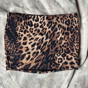 White Fox Boutique Cheetah Print Mini Skirt - Small